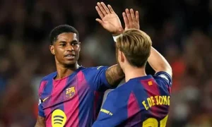 فرينكي دي يونغ يشيد بـالتأثير الكبير لماركوس راشفورد في برشلونة